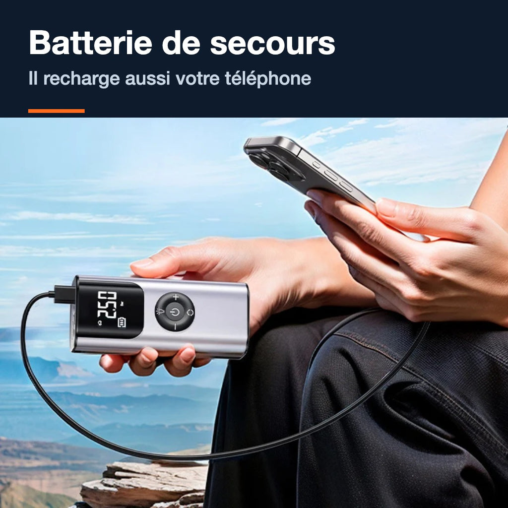 Gonfleur de pneus sans fil à arrêt automatique