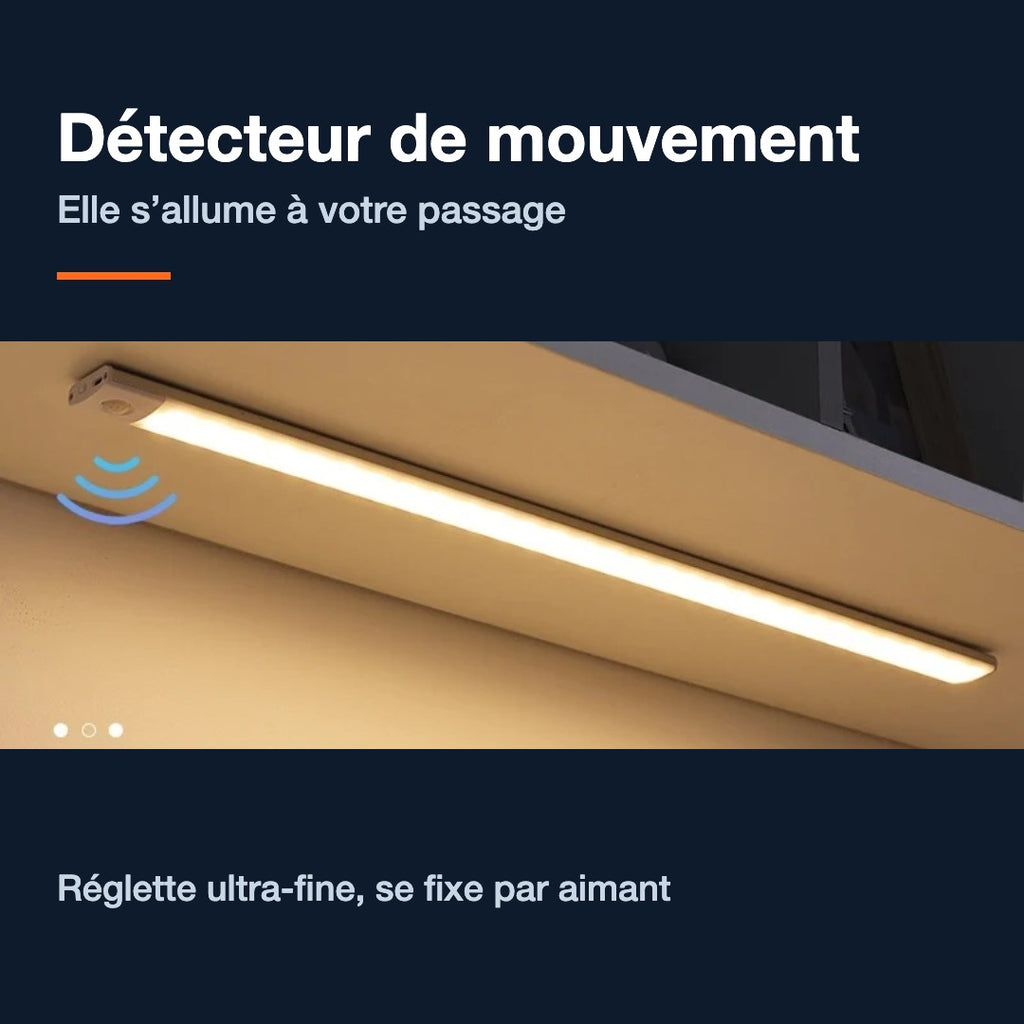 Lampes LED à détecteur de mouvement sans fil, lot de 3